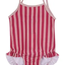 Полосатый купальник с оборками Полосатый купальник с оборками