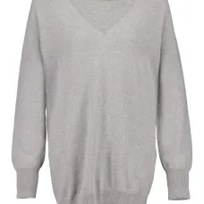Кашемировый свитер с V-образным вырезом