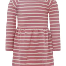 Полосатое платье с длинными рукавами