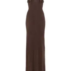 Трикотажное платье макси