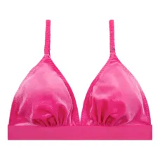 Бархатный бюстгальтер с треугольными чашками