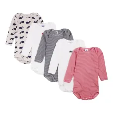 Комплект из пяти боди с принтом