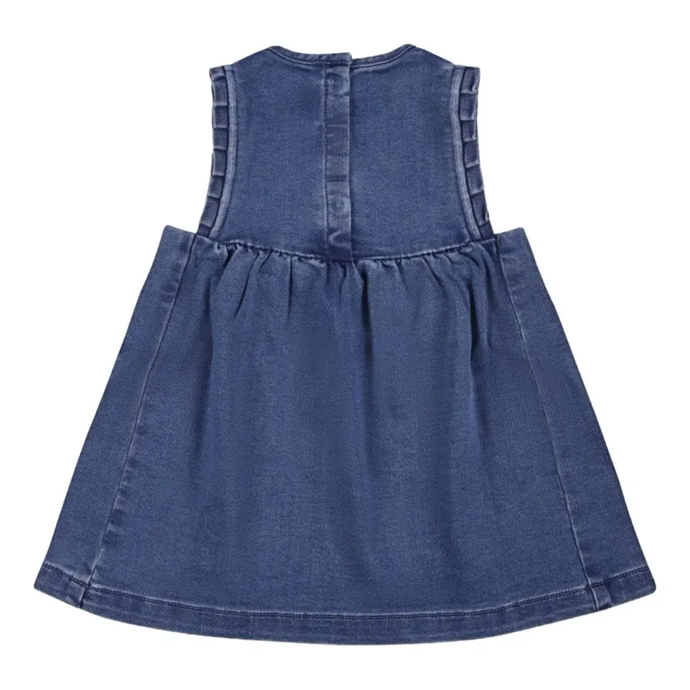 джинсовое платье без рукавов