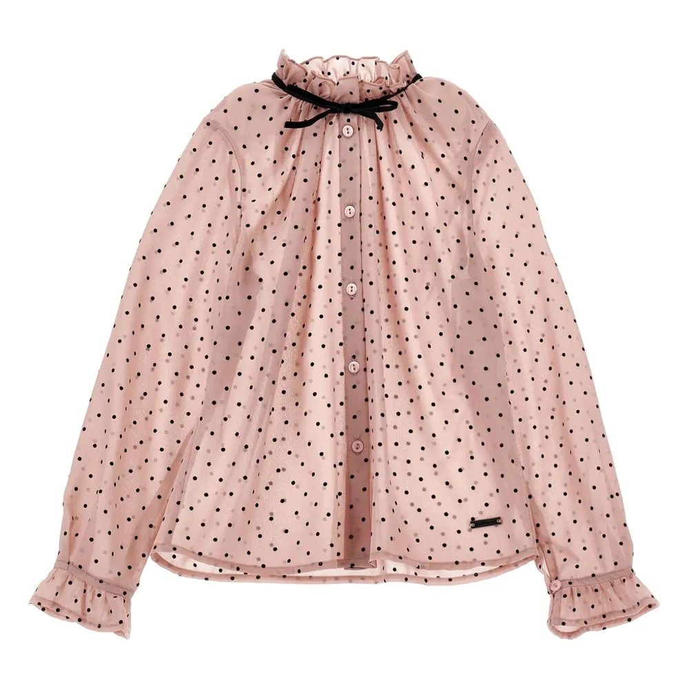 блузка в горох