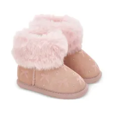 Декорированные ботинки с меховой отделкой