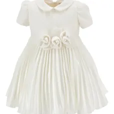 Плиссированное платье с воротником