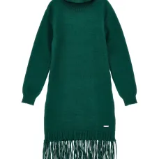 Трикотажное платье с бахромой