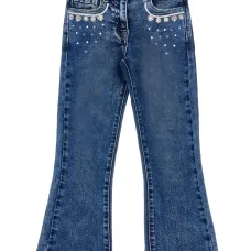 расклешенные джинсы с карманами