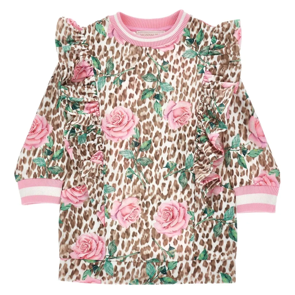 платье с оборками и цветочным принтом платье с оборками и цветочным принтом