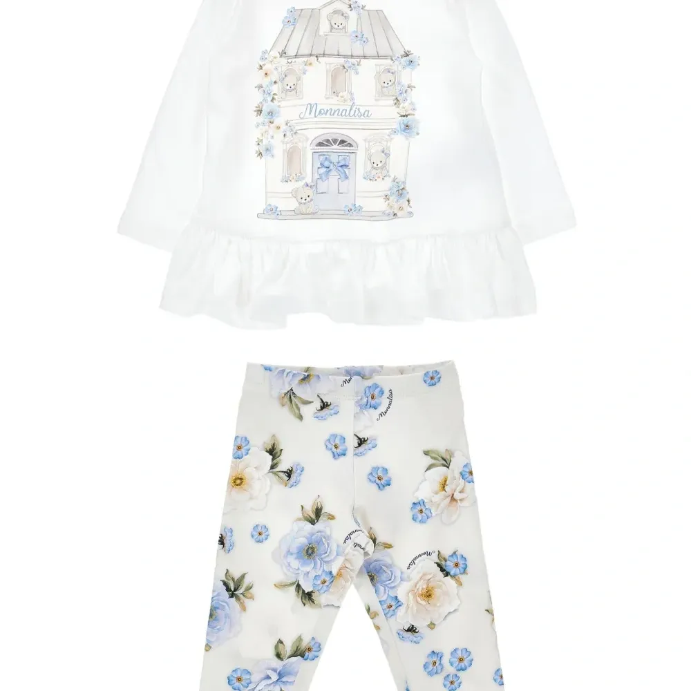 Комплект из топа и брюк с цветочным принтом Комплект из топа и брюк с цветочным принтом