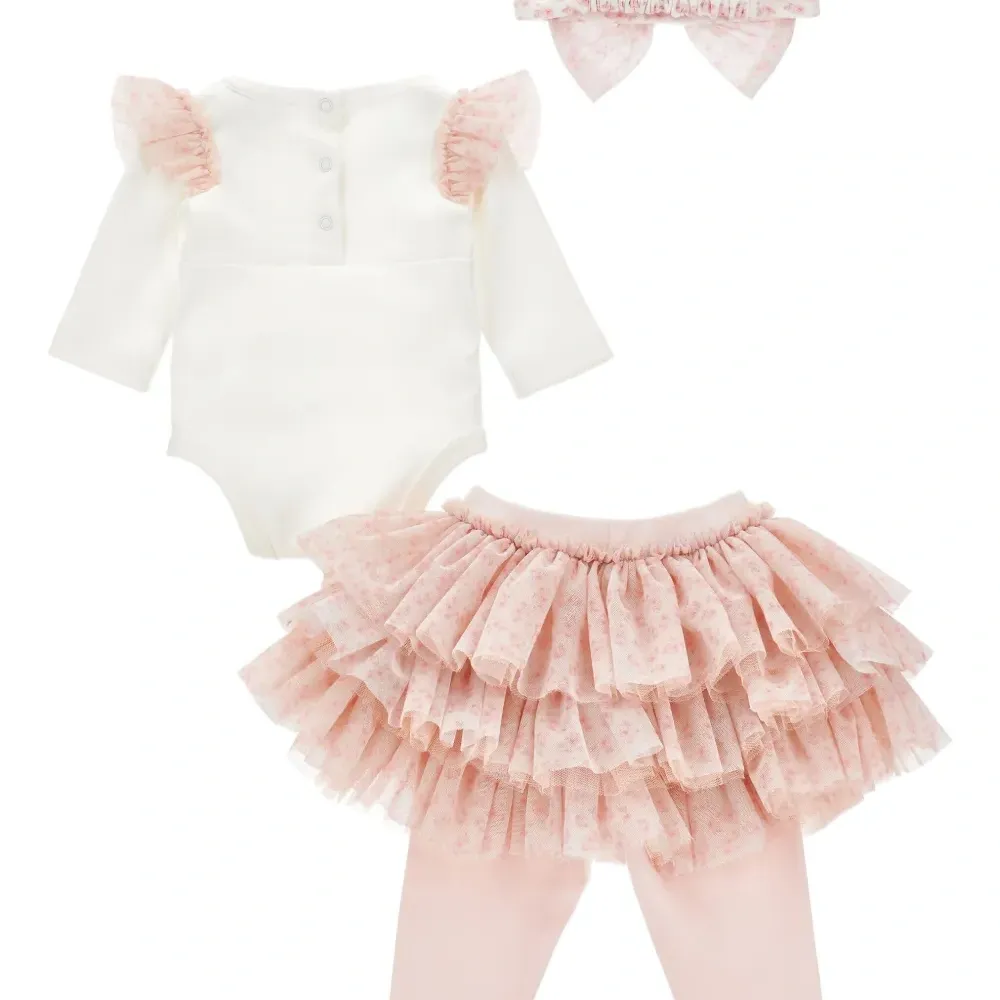 комплект из топа и брюк с бантами