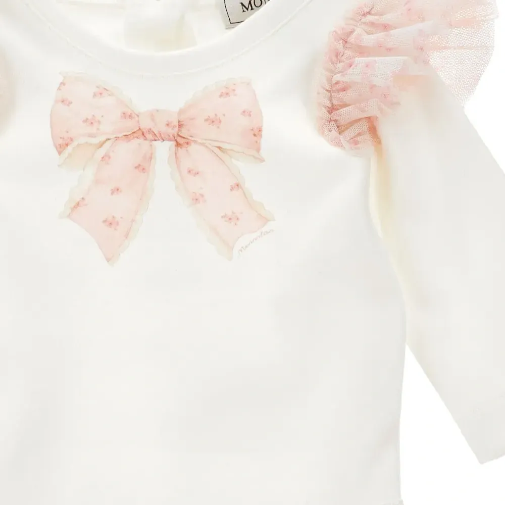 комплект из топа и брюк с бантами