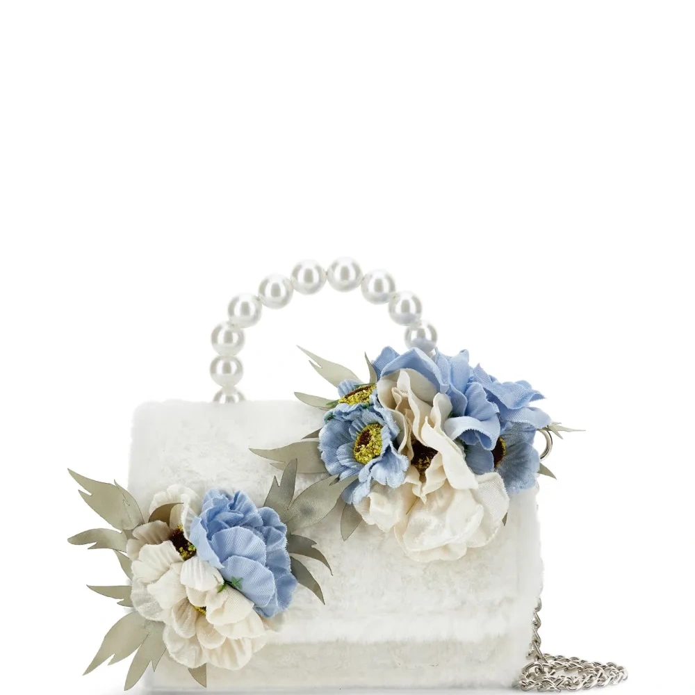 Сумка на плечо с цветочной аппликацией