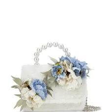 Сумка на плечо с цветочной аппликацией Сумка на плечо с цветочной аппликацией