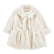 шуба из искусственного меха с баской