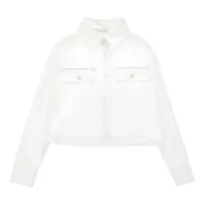 Укороченная рубашка на пуговицах