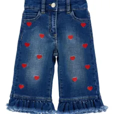 Джинсы с декором heart
