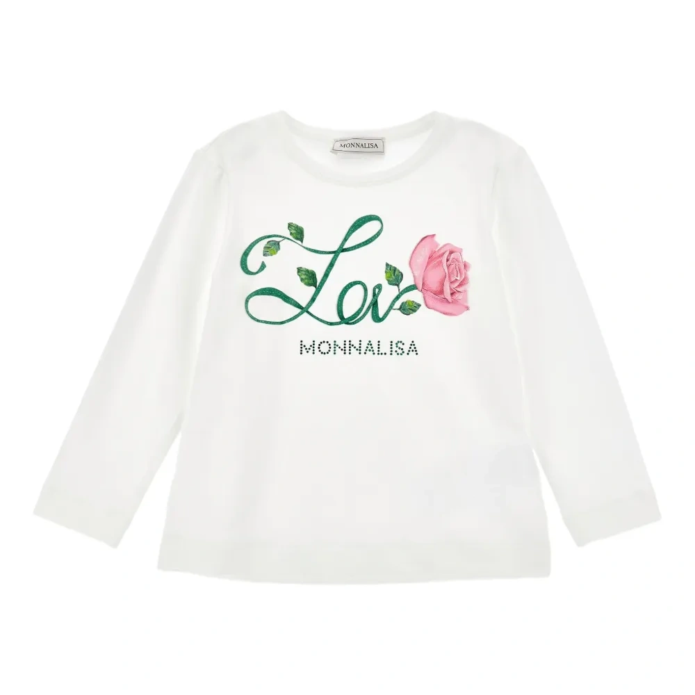 топ с длинными рукавами и принтом