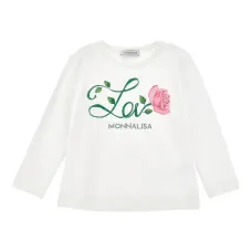 топ с длинными рукавами и принтом