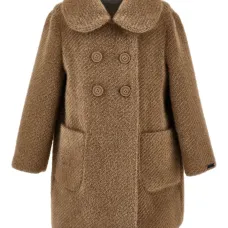 Фактурное двубортное пальто