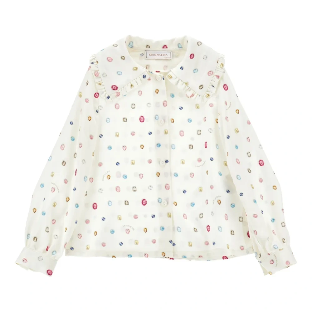 Рубашка с оборками на воротнике