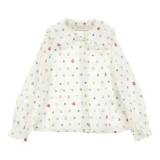 Рубашка с оборками на воротнике