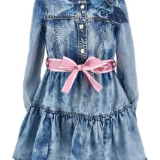 Джинсовое платье-рубашка