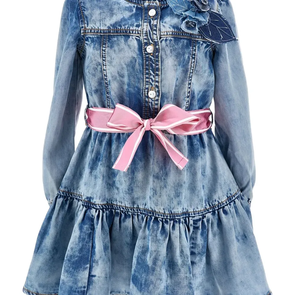 Джинсовое платье-рубашка