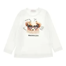 Футболка с длинными рукавами и принтом