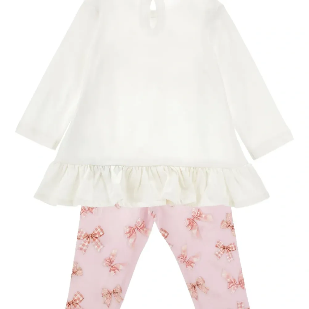 комплект из топа и брюк с принтом