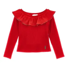 Трикотажный топ с пайетками