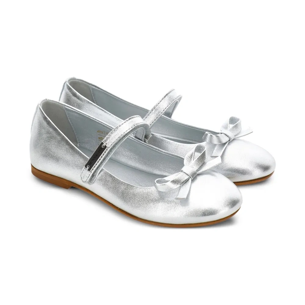 балетки с эффектом металлик