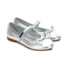 балетки с эффектом металлик