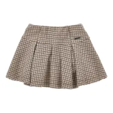плиссированная юбка мини в ломаную клетку