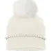 Шапка бини с помпоном и искусственным жемчугом Шапка бини с помпоном и искусственным жемчугом