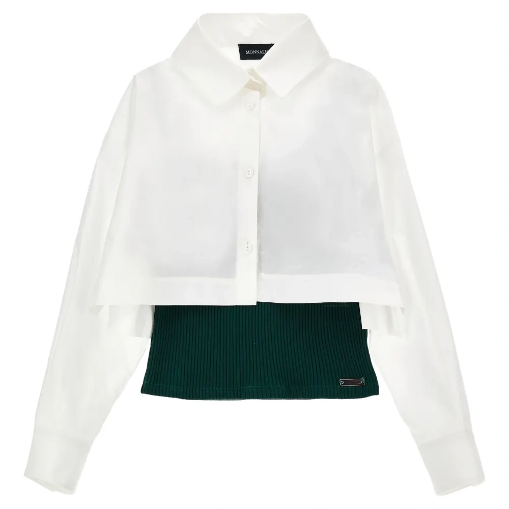 Комплект из укороченной рубашки и топа