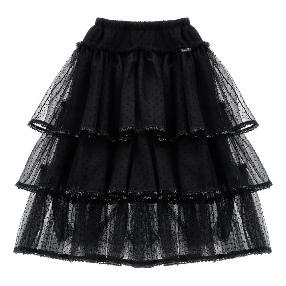 Жаккардовая юбка в горох