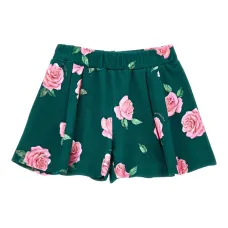 Шорты со складками и цветочным принтом