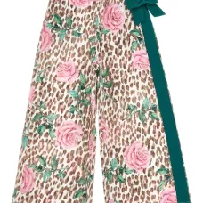 широкие брюки с леопардовым принтом