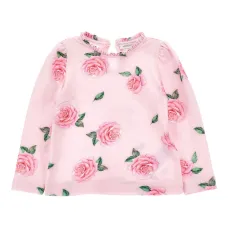 Топ с оборками и цветочным принтом