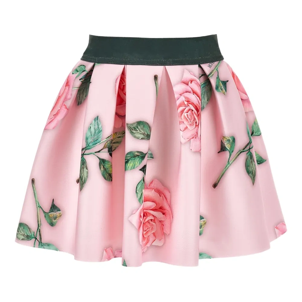 плиссированная юбка мини с цветочным принтом