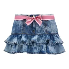 Джинсовая юбка с оборками Джинсовая юбка с оборками