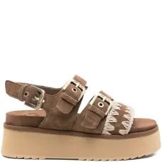 Сандалии на платформе с пряжками Сандалии на платформе с пряжками