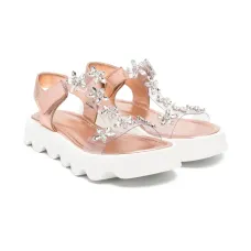 Сандалии с кристаллами