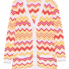 кардиган с узором зигзаг