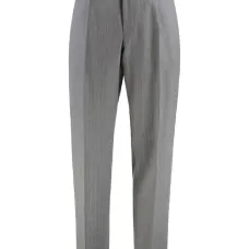Брюки строгого кроя в тонкую полоску