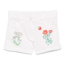 Шорты с цветочной вышивкой
