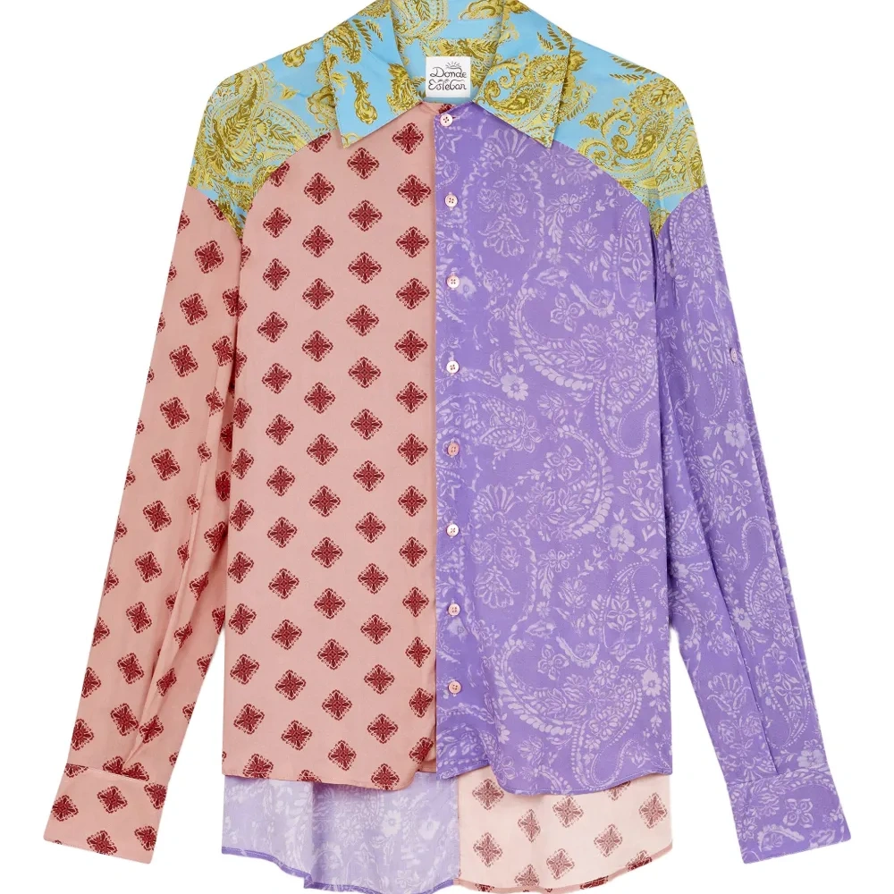 рубашка с узором пейсли