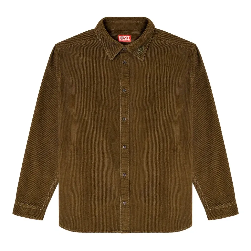 Вельветовая рубашка с длинными рукавами