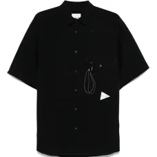 Рубашка с накладными карманами